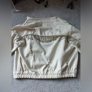 Rhinestone fringe jacket